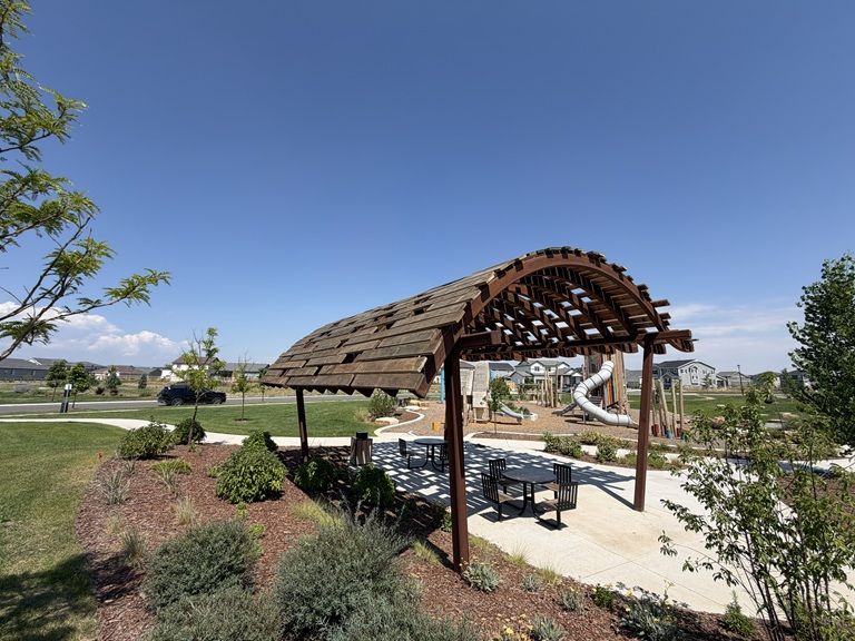 Birdsong Park Windsor, Colorado Prairie Song Residential Community highlighting CORTEN steel